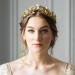 Jakawin Gold Leaf Wedding Crown & Tiara for Women - HB009 (Gold) - Buy Online on GoSupps.com