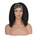 Aminow Kinky Straight Headband Wig - Soft & Natural Human Hair Look - Glueless Long Black Italian Yaki Half Wig 14 for Black Women - Buy Online on GoSupps.com