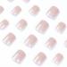French False Nails Extra Short - 24 Pcs Short Square Full Cover Press on Nails - Cute Purple Nude Acrylic Fake Nails for Women & Girls - Buy Online on GoSupps.com