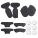Heel Cushion Pads Gel Self-Adhesive Foot Care Forefoot Cushions Men Breathable Sports for Plantar Fasciitis and Heal Dry Cracked Heels(Small) Flannel Black Suit