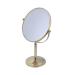 Lurrose vintage golden desktop make-up mirror 5x magnification make-up mirror double-sided cosmetic mirror with 360-degree rotation for at home (8 inches) 8 in 5x