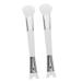 Housoutil Eyeshadow 2pcs Double Head Blush Brush Travel Makeup Beauty Brush Nose Shadow Miss Fluffy Powder Applicator