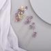 Bridal Rhinestone Flower Hair Comb Set - Purple Wedding Hairpieces for Bride and Bridesmaid (4pcs) - Buy Online on GoSupps.com