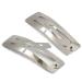 100 pcs 50mm 2" Square Metal Snap Prong Clamp Clip Cross Barrette Butterfly for Girl Hair Bows Nickel