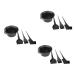 FRCOLOR 12 Sets Hair Dye Bowl Gothic Accessories for Women Reusable Hair Dye Water Ladle Guitar Button Wooden Hairdressing Salon Tool Tool Baking Oil 4-Piece Set