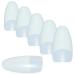 500 artificial nail tips oval natural with adhesive surface in a refill bag