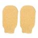 Dingq 1 Pair Shower Bath Gloves Exfoliating Wash Skin Spa Foam Towel Gloves Massage Scrubber Hemp Body Towel  Yellow