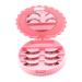 2Pcs Pink Plastic Bow Eyelash Cases - Round Lash Storage Boxes with Makeup Mirror | Travel Organizer for 3D False Eyelashes - Perfect Gift for Women & Girls - Buy Online on GoSupps.com