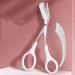 Eyebrow Trimmer Scissors with Comb Stainless Steel Eyebrow Razor Eyebrow Trimmer Eyelash Hair Scissors Beginner Make Up Tool for Men Women(White) - Buy Online on GoSupps.com