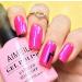 AIMEILI Gel Nail Polish No Wipe Top and Base Coat Set with Hot Pink Color - Buy Online on GoSupps.com