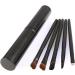MUSISALY 5pcs Eyeshadow Brush with Case Cosmetic Tools Liner Brush for Eyes Eyeshadow Brush Kit Black - Buy Online on GoSupps.com