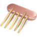Paociuro High Precision Lash Tweezers Set - 5 Piece Stainless Steel Eyelash Tweezers for Classic & Volume Extensions - Buy Online on GoSupps.com