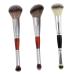 Housoutil 3pcs Double-ended Makeup Brush Eyeshadow Highlighter Makeup Brush Double-head Brush Woman Cosmetic