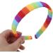 Buy LYWYOUDDKH Women s Autumn Wash Face Plush Headband - Rainbow Striped Elastic Hairband for Styling | International Shipping Available - Buy Online on GoSupps.com