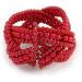 Avalaya Wide Red Glass Bead Plaited Flex Cuff Bracelet - Adjustable - Buy Online on GoSupps.com