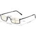 Eyekeper Blue Light Filter Reading Glasses - UV420 Protection Semicircular Design +2.50 Magnification Metallic Blue-Gray Frame - Buy Online on GoSupps.com