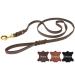 CopcoPet - Fat leather leash with brass snap hook + ring brown 1.35 mx 8 mm Leather dog leash 1.35 mx 8 mm brown