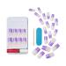 KISS Acrylic French False Nails Kit - Long Square Purple Tip Nails for Easy Application - Ready to Wear Gel & Manicure Included - Buy Online on GoSupps.com