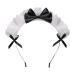 Black Women Girls Lolita Headband Lace Bow Hair Band Maid Anime Cosplay Headwear Ribbon Bowknot Cute Hair Band Party Hair Accessories Headbands