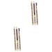 minkissy 4Pcs Eyebrow Makeup Eyeliner Pencil For Women Brown Eyebrow Pencil Highlighter Eyeliner Pencil Eyeshadow Pencil White Bamboo Madam Bicuspide Eyebrow Brush