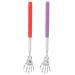 Fomiyes 2st back scratch metal spatula rust protection Telescopic back massager Itching scratch massager Collage lip mask Telescopic bear claws with handle metal backstroke