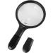 Magnifying Glass Professional Large Viewing Area Evenly Lit Handheld Magnifying Glass 4 LED Lights Small Gift - Buy Online on GoSupps.com