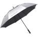 Prospo 68inch Golf Umbrella UV Protection Extra Large Oversized Heavy Duty Stick Umbrellas Auto Open Double Canopy Vented Sun Rain Umbrella Windproof Silver/Black 68 inch