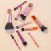 Travel Makeup Brushes Set - 10pcs Mini Cosmetic Brush Kit with Bag | Small Multi Color Face & Eye Brushes - Buy Online on GoSupps.com