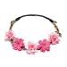 Lankater Floral Headband Garland Floral Crown Flower Halo Floral Headpiece Hair Wreath Wedding Festival Party Photos Accessories