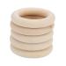 Buy 5pcs Wooden Teether Circles - Smooth Unfinished 50MM DIY Teething Rings & Jewelry Connectors for Crafts - International Shipping Available - Buy Online on GoSupps.com