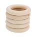 Wooden Baby Teether Wooden Rings Washable Reusable Durable Harmless Fine Workmanship Smooth Surface for Children's Teething (45mm)