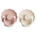 FRIGG Daisy Natural Rubber Baby Pacifier | Made in Denmark | BPA-Free (Blush/Cream 6-18 Months) 2-Pack - Buy Online on GoSupps.com