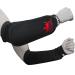 Meister MMA Elastic Forearm Guard with Integrated Gel Padding 1 Pair Black Red Small / Medium