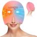 NEWGO Migraine Relief Cap Full Coverage Headache Hat for Migraine Cold Therapy Ice Head Wrap for Puffy Eyes Tension Sinus and Stress Relief Form Fitting & Stretchable (Pink)