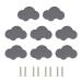 Videelly 8 pieces soft rubber buttons cartoon cloud shape cabinet button silicone door button clouds furniture handles children's room handles drawer handles door knobs bedroom accessories gray