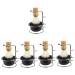 Frcolor 5 sets of razor brush and bowl holder for bare turf rats body care razor hairdresser Storage brushes metal stand Metal stands of stainless steel cosmetics man blade 12x8.5cmx5pcs Schwarzx5stk
