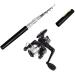 Portable Mini Fishing Rod - Compact Pen Style with Rotating Wheel & Bag for Winter Outdoor Fishing | Fishing Accessories in Black - Buy Online on GoSupps.com