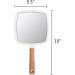 Hand Held Makeup Mirror | Small Wood Travel Vanity Mirror 5.5W x 10L inch | Eaoundm | White-Square - Buy Online on GoSupps.com