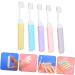 Partykindom 5-Piece Foldable Toothbrush Set - Portable Camping & Travel Toothbrushes for Hotels & Trips - Durable Plastic Design - Buy Online on GoSupps.com