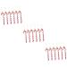 Cabilock 18 Pcs Crutch Pendant Holiday Candy Cane Hanging Ornament Kid Toy Child Christmas Plastic Makeup Red