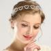 Urieo Silver Crystal Heart Headband for Women - Rhinestone Princess Wedding Hair Accessories - Buy Online on GoSupps.com