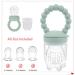 Baby Fruit Food Feeder Pacifier Teether for Babies 4 M+ Milk Frozen Set 2in1 Teether Toy Made of Soft Silicone Feeder for Infant Safely Self Feeding BPA-Free Grey-green - Buy Online on GoSupps.com
