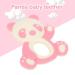 Baby Teething Toy - Cartoon Panda Shape Silicone Teether for Kids | Soft Hugs & Kisses (Pink/Black/Coffee) - Buy Online on GoSupps.com
