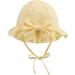 XIAOHAWANG Baby Girl Sun Hat - Embroidered Flowers Toddler Bucket Hat for Infant Girls 6-12 Months | Yellow Summer Cap - Buy Online on GoSupps.com