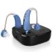 Britzgo Hearing Amplifier Behind The Ears Gem Blue with USB Dock (Pair) Sound Enhancer Rechargable Gem blue-2