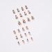 Justotry 24 Pieces Almond Black French Artificial Press On Nails - Short Swirl Stiletto Acrylic Fingernails for Women - Buy Online on GoSupps.com