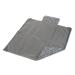 Luxdag wrap pad for on the go 60x60cm (color & motif) - changing pad with compartments for diapers & wet wipes - washable diaper bag diaper change mat gray / flowers print