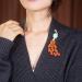 Pin Jewelry Gifts for Women Ladies Fashion Elegant Accessories Red Peacock Shaped Animal Brooch Luxury Wedding Banquet Brooch Accessories Brooches & Pins - Buy Online on GoSupps.com