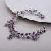 Chargances Bride Wedding Rhinestone Hair Vine Bridal Purple Hair Piece Crystal Headband Hair Accessories for Women and Girls (Purple) - Buy Online on GoSupps.com