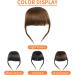 Real Human Hair Clip-In Thick Bangs Extension - Unprocessed French Fringe in Light Brown - Buy Online on GoSupps.com